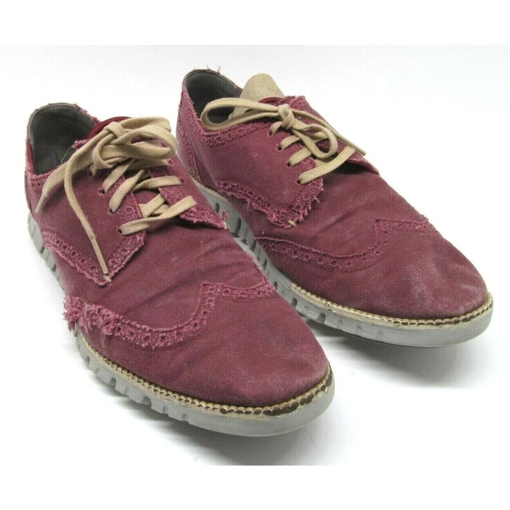 Cole Haan Grand O's Canvas  Wingtip Oxfords Mens Size US 8.5 M